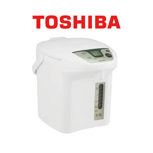 TOSHIBA PLK-30FLEIS WHITE 3L ELECTRIC HOT POT WITH LCD DISPLAY