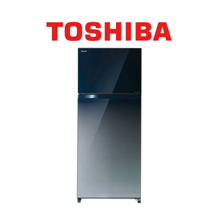 TOSHIBA GR-AG52SDZ(GG) 473L GLASS BLUE 2 DOOR TOP FREEZER REFRIGERATOR