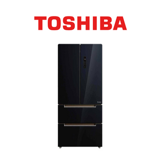 TOSHIBA GR-RF532WEPGX 503L BLACK GLASS FRENCH DOOR REFRIGERATOR