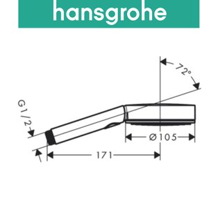 HANSGROHE 24100670 PULSIFY SELECT S HANDSHOWER 105 3JET ACTIVATION MATT BLACK