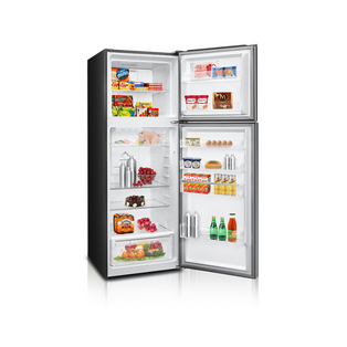 EUROPACE ER 5371W 356L DELUXE 2 DOOR GUN METAL TOP FREEZER REFRIGERATOR