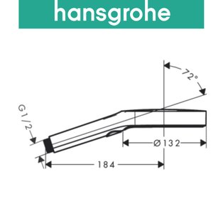 HANSGROHE 26038009 RAINDANCE SELECT S HANDSHOWER 120 3JET POWDERRAIN 2 TICKS CHROME