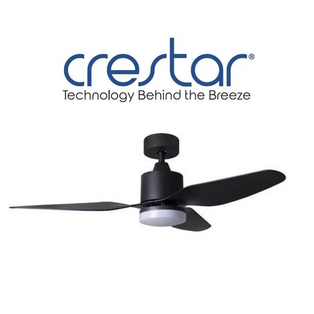 CRESTAR NINJAAIR 3 BLADES 42 INCH CEILING FAN WITH LED AND REMOTE CONTROL (BLACK)
