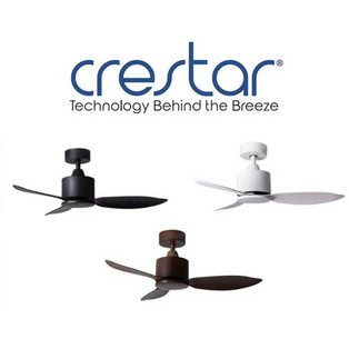 CRESTAR VALUEAIR 40 INCH BLACK/WHITE/WOOD 3 BLADE CEILING FAN WITH REMOTE CONTROL