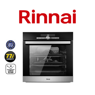 RINNAI RO-E6533T-EB 77L BLACK MADE IN EUROPE MULTIFUNCTION BUILT-IN OVEN WITH AIR FRY