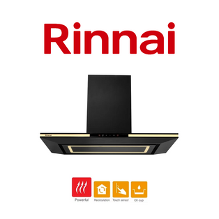 RINNAI RH-C1059-PBR 90CM PLASMAFRESH BLACK CHIMNEY HOOD