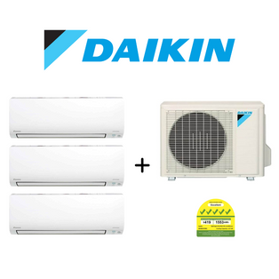 DAIKIN SYSTEM 3 ISMILE SERIES 9000 BTU WIFI AIR CONDITIONER (3x CTKM25VVMG + MKM50VVMG)