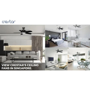 CRESTAR NINJAAIR 3 BLADES 48 INCH CEILING FAN WITH LED AND REMOTE CONTROL (WOOD)