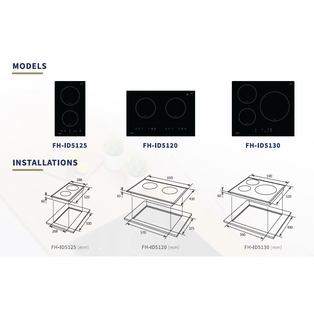 FUJIOH FH-ID5125 30CM 2 ZONE INDUCTION HOB WITH TOUCH CONTROL