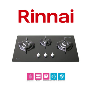 RINNAI RB-7303S-GBSM 3 BURNER GLASS HOB WITH SAFETY DEVICE