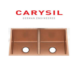 CARYSIL RGS-850 85CM DOUBLE BOWL ROSE GOLD KITCHEN SINK