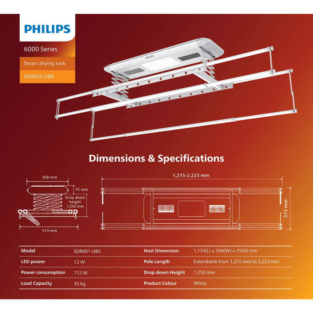 Philips Smart Clothes Drying Rack