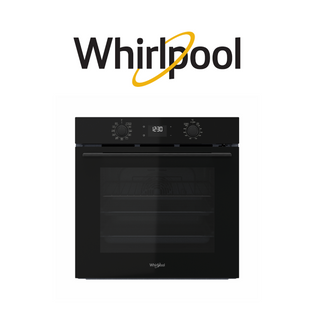 WHIRLPOOL W4 OMK58RU1BA 71L BLACK W COLLECTION MULTIFUNCTION OVEN WITH FLEXI CLEANING