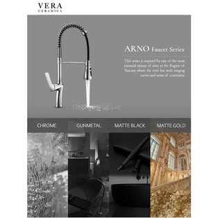 VERA 8300 ARNO CHROME / GUN METAL / MATTE BLACK / MATTE GOLD SINGLE LEVER BASIN TAP