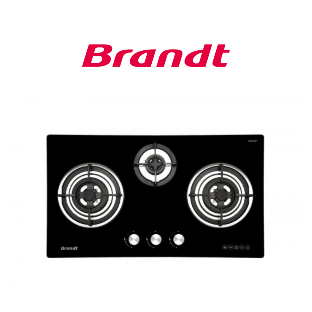 BRANDT TG2283BBL/BBP 80CM 3 BURNER GAS HOB