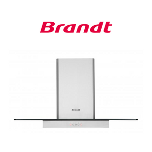 BRANDT BHB1944IX 90CM CHIMNEY HOOD WITH GLASS WING