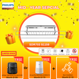 *JUNE PROMOTION* PHILIPS SDR703 SMART CLOTHES DRYING RACK