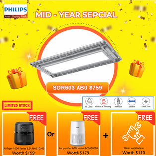 *JUNE PROMOTION* PHILIPS SDR603 SMART CLOTHES DRYING RACK