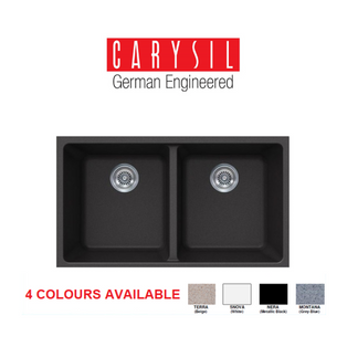 CARYSIL DELUXE #840-U DOUBLE BOWL GRANITE KITCHEN SINK