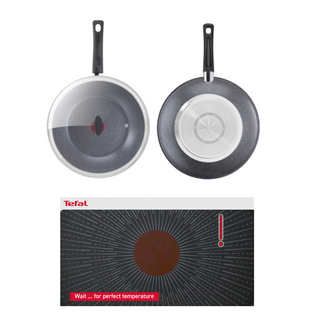 TEFAL G134S3 COOK HEALTHY 3 PC SET : FRYPAN 24 CM + WOKPAN 28 CM + LID