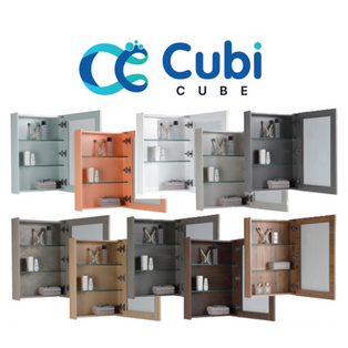 CUBICUBE 50CM BATHROOM MEDIUM MIRROR CABINET [10 COLOURS]