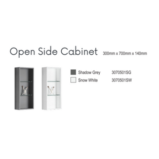 CUBICUBE 3070501SG | 3070501SW 30CM SHADOW GREY / SNOW WHITE OPEN SIDE CABINET