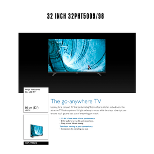 PHILIPS 32PHT5009/98 5000 SERIES 32" SLIM LED TV