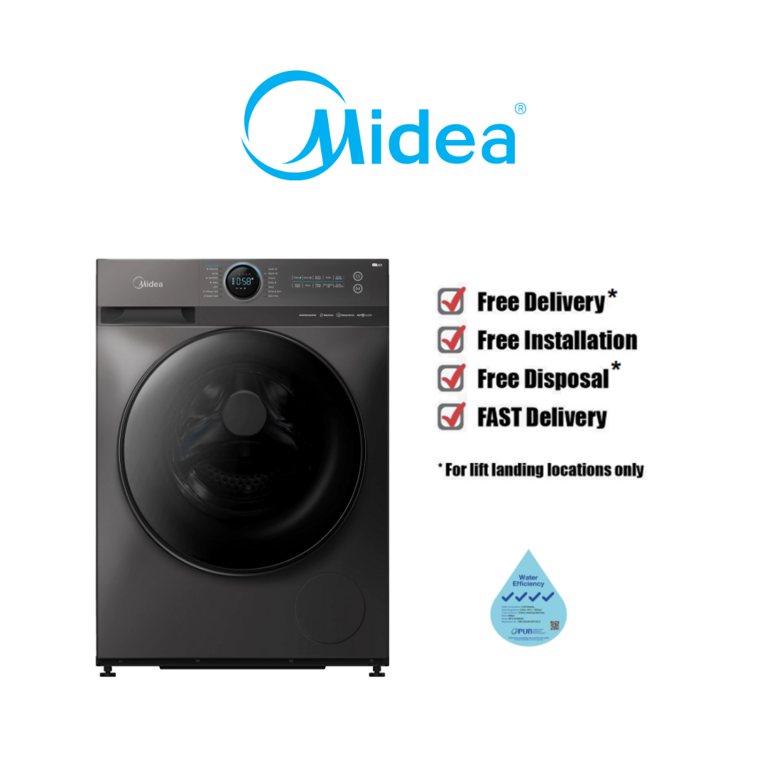 MIDEA MF200W120WB 12KG DARK GREY INVERTER SMART CONTROL FRONT LOAD midea-mf200w120wb-12kg-dark-grey-inverter-smart-control-front-load