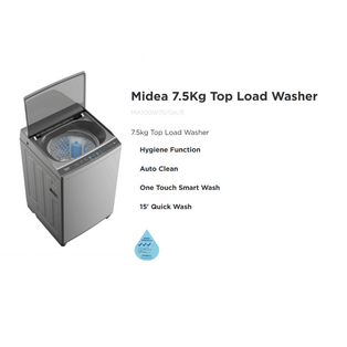 MIDEA MA100W75G 7.5KG DARK GREY TOP LOAD WASHING MACHINE