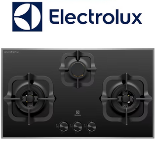 ELECTROLUX EGT7836BEP 78CM ULTIMATETASTE 300 3 BURNER GLASS GAS HOB (PUB)