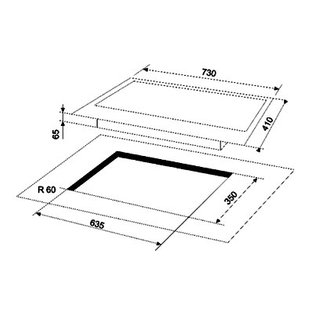 VALENTI VC720G 73CM 2 BURNER BLACK TEMPERED GLASS GAS HOB WITH SAFETY DEVICE