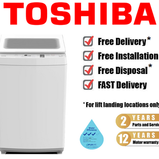 TOSHIBA AW-J800AS 7KG WHITE TOP LOAD WASHING MACHINE