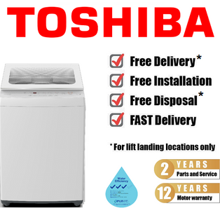 TOSHIBA AW-M901BS WHITE 8KG TOP LOAD WASHING MACHINE