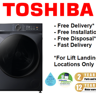 TOSHIBA TW-T21BU140UWS(MG) 13KG MORANDI GREY 4 TICK INVERTER FRONT LOAD WASHING MACHINE