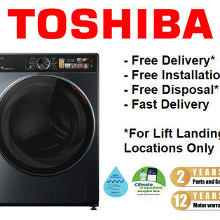 TOSHIBA TW-T25BZU105MWS(MG) 9.5KG FRONT LOAD AI SMART WASHING MACHINE