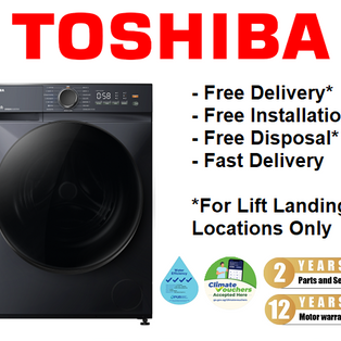 TOSHIBA TWD-T21BU140UWS(MG) 13/8KG DARK GREY FRONT LOAD 2 IN 1 WASHER CUM DRYER
