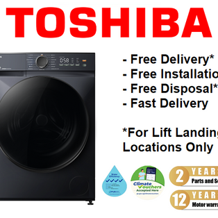 TOSHIBA TWD-T21BU95UWS(MG) 8.5/6KG INVERTER DARK GREY SMART CONTROL FRONT LOAD 2 IN 1 WASHER CUM DRYER