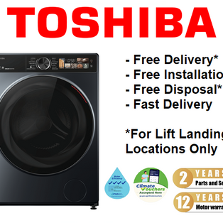 TOSHIBA TWD-T25BZU105MWS(MG) 9.5/7KG FRONT LOAD AI SMART 2 IN 1 WASHER CUM DRYER