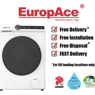 EUROPACE EFW 7801Y (EFW7801Y) 8KG WHITE INVERTER FRONT LOAD WASHING MACHINE WITH 3D STEAM WASH