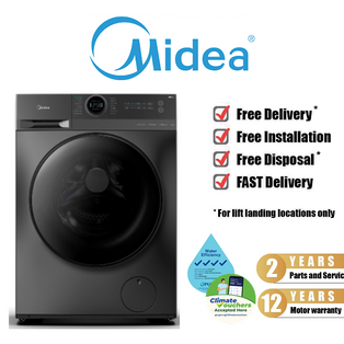 MIDEA MF200W95B 9.5KG INVERTER FRONT LOAD WASHING MACHINE