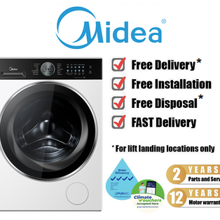 MIDEA MF210W95WB 9.5KG INVERTER SMART CONTROL FRONT LOAD WASHING MACHINE