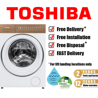 TOSHIBA TW-T37BZP115MWS(WT) 10.5KG JAPANDI SERIES AI SMART INVERTER WHITE FRONT LOAD WASHING MACHINE