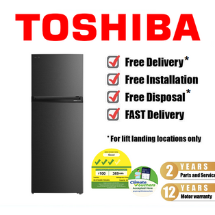 TOSHIBA GR-RT624WE-PMX 461L GREY INVERTER TOP FREEZER REFRIGERATOR
