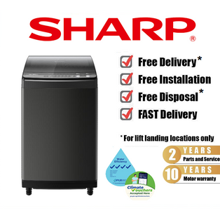 SHARP ES-W105TWXT-SA2 10.5KG INVERTER 4 TICK TOP LOAD WASHING MACHINE