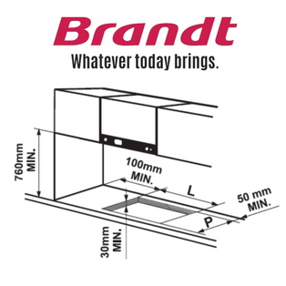 BRANDT BPG3325B 30CM MADE IN ITALY SINGLE BURNER BUILT-IN GLASS GAS HOB