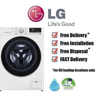 LG FV1410H3W 10/6KG AI DIRECT DRIVE WHITE FRONT LOAD 2 IN 1 WASHER CUM DRYER