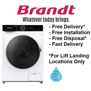 BRANDT WFB484QWA 8KG INVERTER WHITE FRONT LOAD WASHING MACHINE WITH STEAM CARE