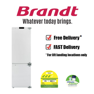 BRANDT BIC7757DA 242L FULLY INTEGRATED BOTTOM FREEZER BUILT IN REFRIGERATOR