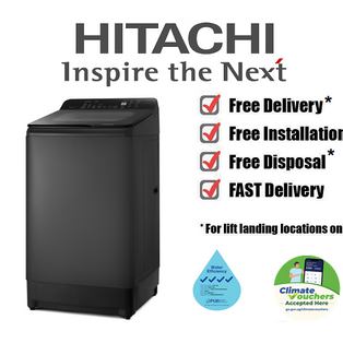 HITACHI LTL 10MVW0T1 10KG TOP LOAD INVERTER WASHING MACHINE