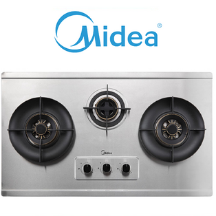 MIDEA MGH-8831SS 88CM 3 BURNER STAINLESS STEEL BUILT IN GAS HOB